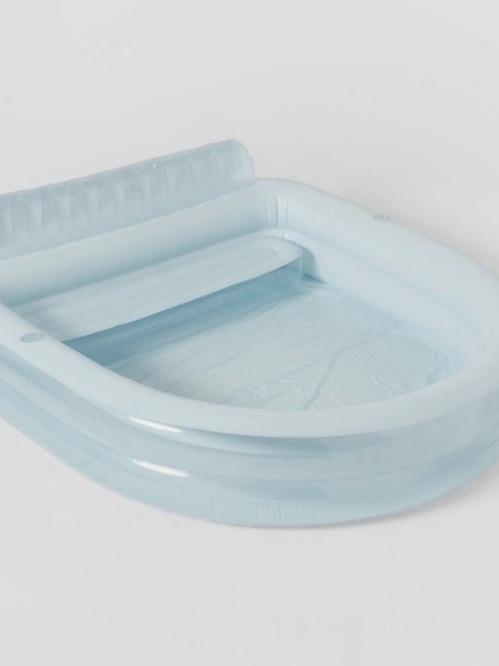 Sun Squad Inflatable White Family Pool with Bench - Picture 2 of 6